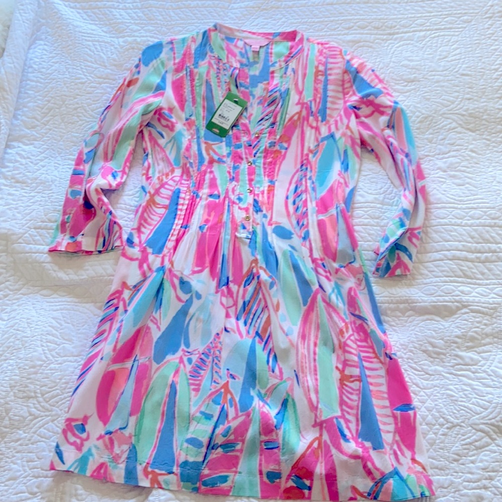 Lilly Pulitzer Sarasota tunic dress. Pattern is “out to sea”